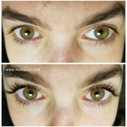 Extensiones de pestañas volumen en Monalico