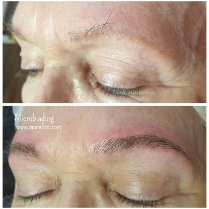 Micropigmentación de cejas pelo a pelo en Monalico