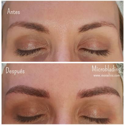 Relleno de cejas pelo a pelo en centro especializado