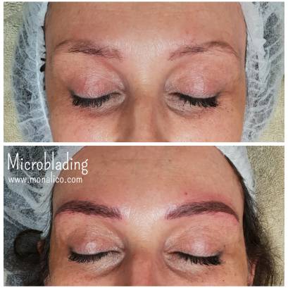 Pigmentacion cejas pelo a pelo en Monalico