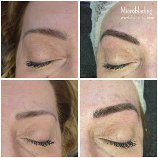 Cejas tatuadas en centro especializado