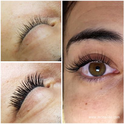 Extensiones de pestañas magneticas en Monalico