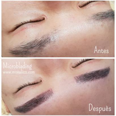 Microblading healing en Monalico