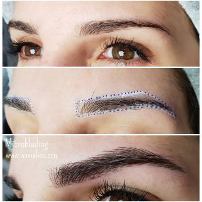 Microblading healing stages en centro especializado