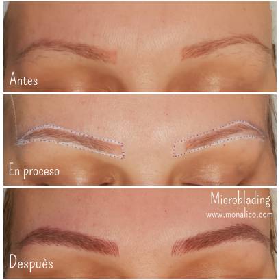 Microblading brows en centro especializado