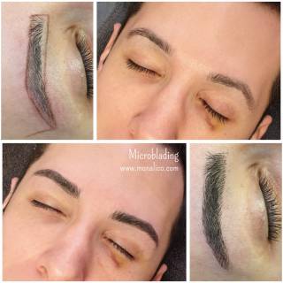 Micropigmentación cejas hombre en Monalico