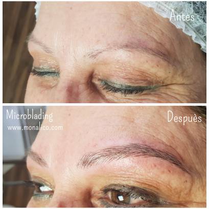 Microblading brows en Monalico