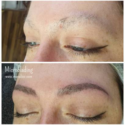 Micropigmentación sombreado de cejas en Monalico