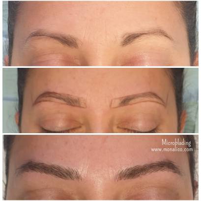 Maquillaje semipermanente de cejas en Monalico