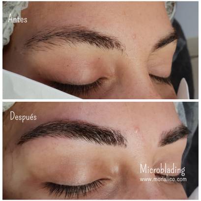 Maquillaje permanente cejas en Monalico