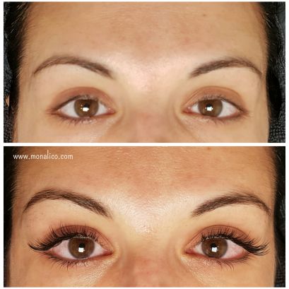 Extensiones de pestana volumen ruso en centro especializado
