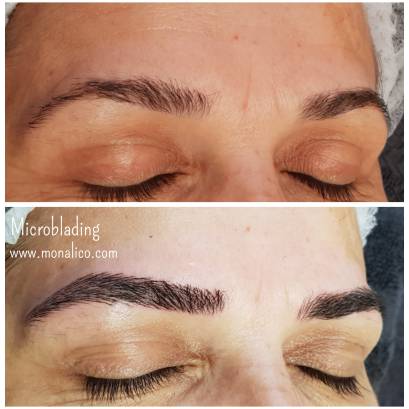 What is microblading eyebrows en Monalico