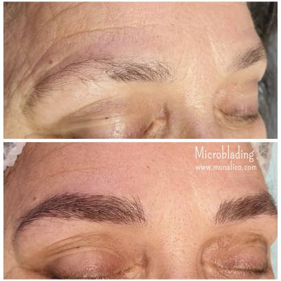 Microblading sourcils en centro especializado