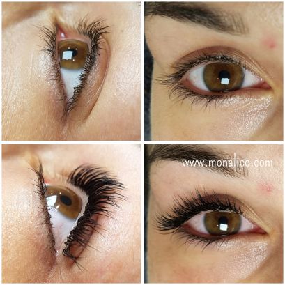 Diferentes tipos de extensiones de pestañas en Monalico