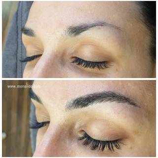 Cejas tatuadas en Monalico