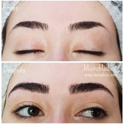 Augenbrauen microblading en Monalico