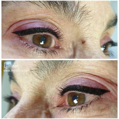 Cejas y ojos tatuados en Monalico