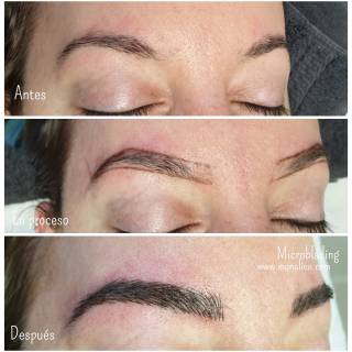 Cejas tatuadas pelo a pelo antes y despues en centro especializado