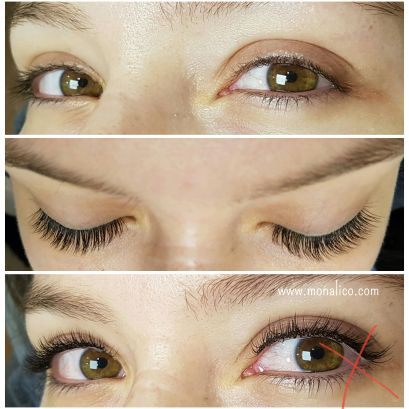 Extensiones de pestañas tecnica rusa en Monalico
