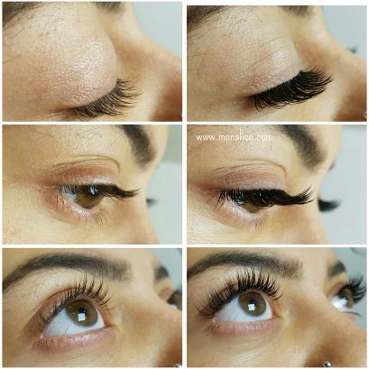 Extension de pestañas pelo por pelo en Monalico