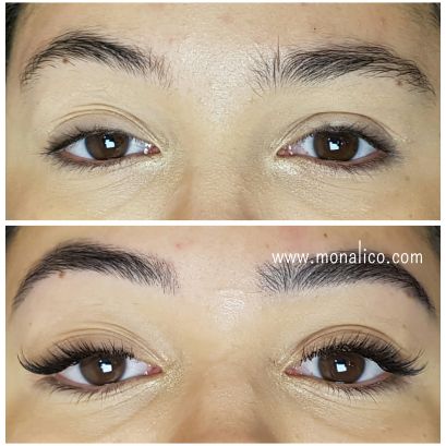 Pestañas naturales una por una