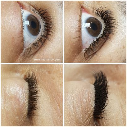 Extensiones de pestañas antes y despues