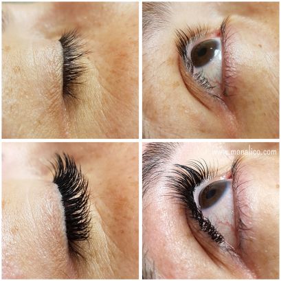 Pestañas pelo a pelo efecto pestanina