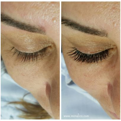 Pestañas pelo a pelo efecto ruso