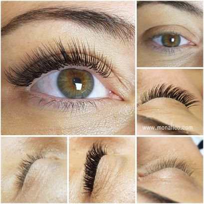 Pestañas pelo a pelo efecto natural