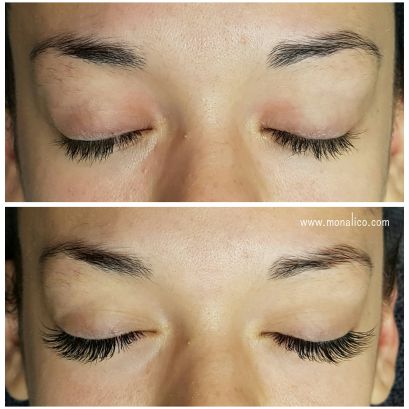 Como quedan las pestañas pelo a pelo